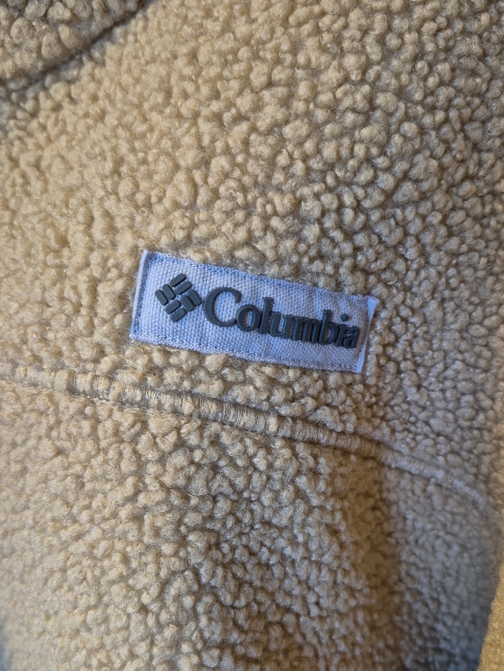 Columbia Women's Beige Teddy Fleece Coat with Funnel Collar - 3X - Picture 3 of 9